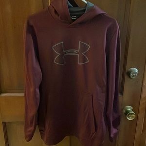 Boys Large Burgundy Under Armor hoodie. Like new. Smoke and pet free home.